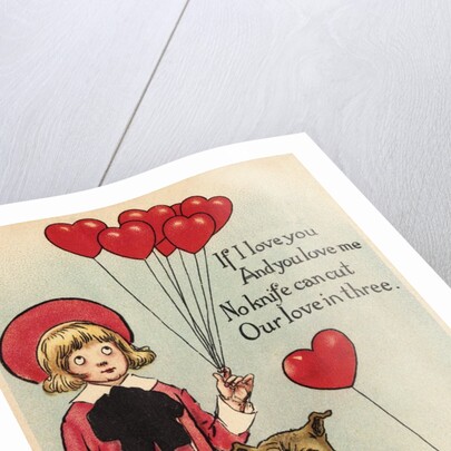 If I Love You Valentine Postcard by Richard Felton Outcault