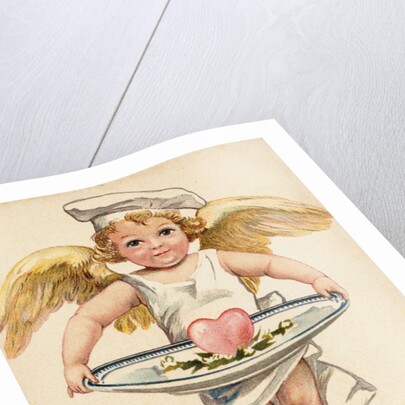 Cupid the Cook Postcard by Anonymous