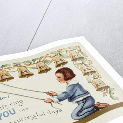 May the New Year Bells Ring in for You 365 Happy and Successful Days Postcard by Anonymous