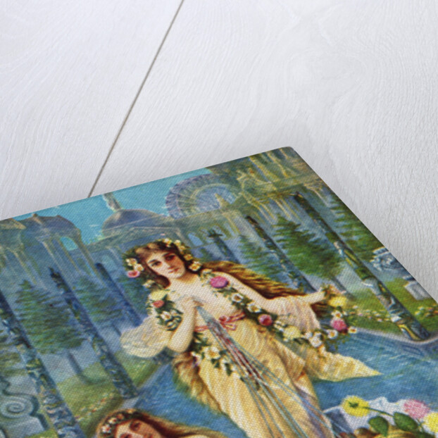 Postcard of Alaska-Yukon-Pacific Allegorical Painting by C.A. Holland