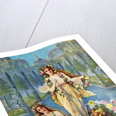 Postcard of Alaska-Yukon-Pacific Allegorical Painting by C.A. Holland