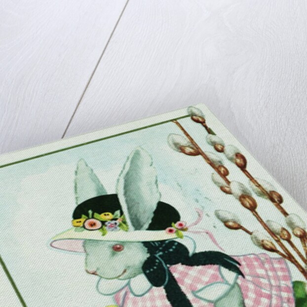 Easter Greeting Postcard with Miss Molly Cottontail by Anonymous