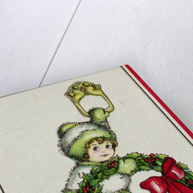 Knocking at Your Door to Wish You Christmas Joy Postcard by Pauli Ebner