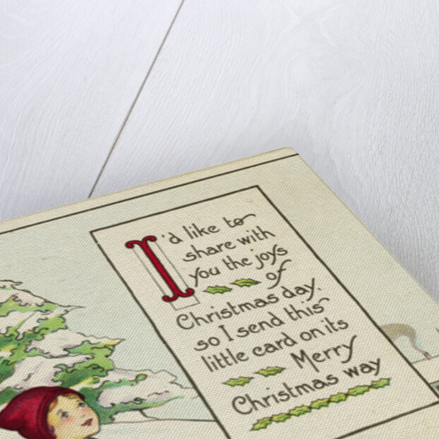 I'd Like to Share with You the Joys of Christmas Day, so I Send this Little Card on Its Merry Christmas Way Postcard by Anonymous