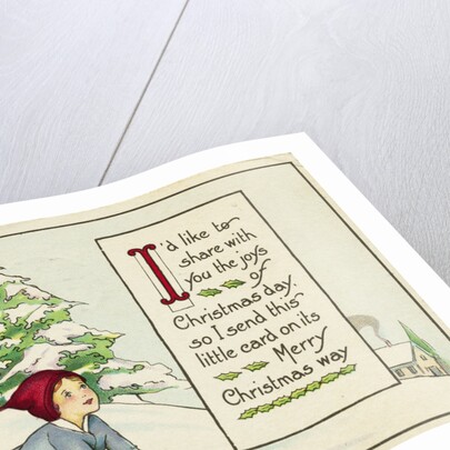 I'd Like to Share with You the Joys of Christmas Day, so I Send this Little Card on Its Merry Christmas Way Postcard by Anonymous
