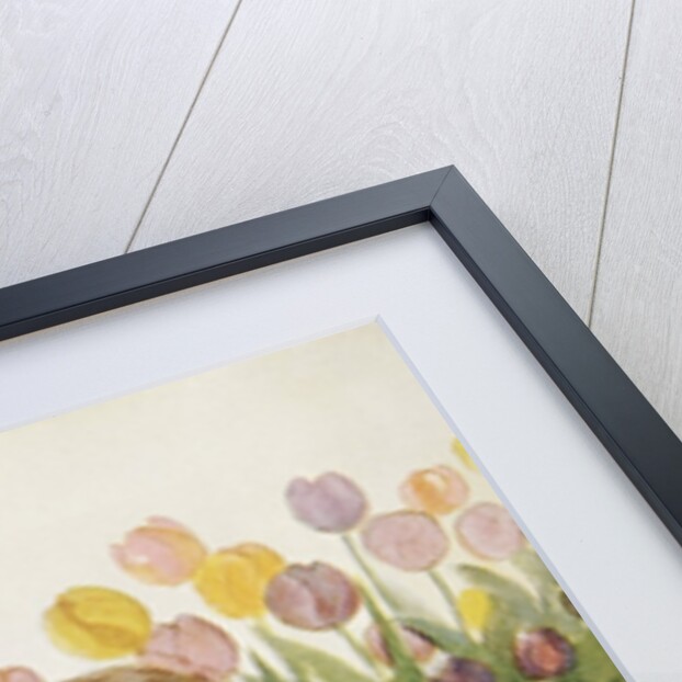 Illustration of a Child Smelling Tulips by Jessie Willcox Smith