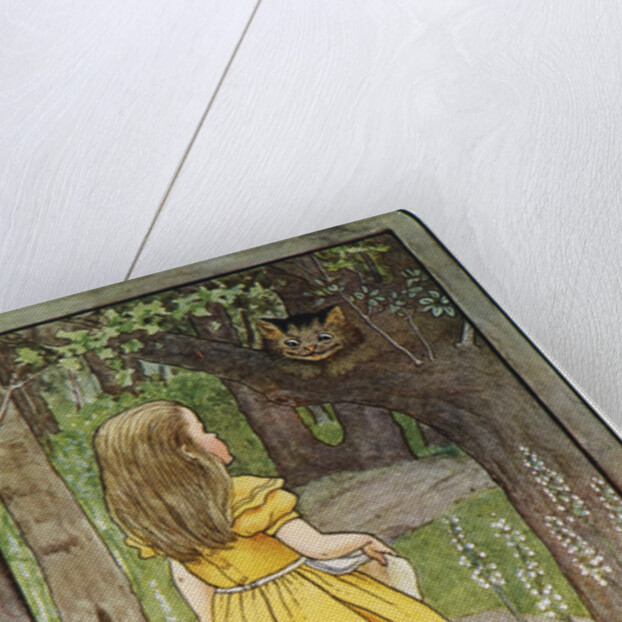 Book Illustration of Alice and the Cheshire Cat by M.L. Kirk