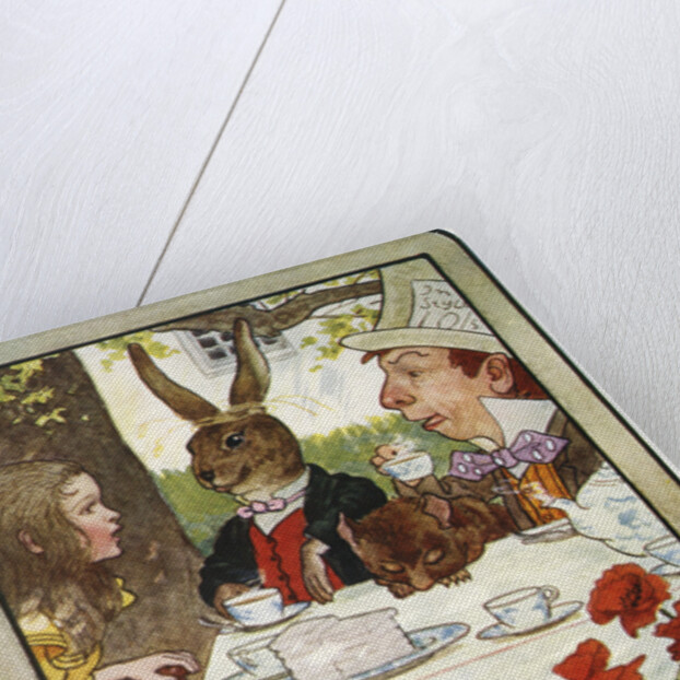 Book Illustration of a Mad Tea-Party by M.L. Kirk