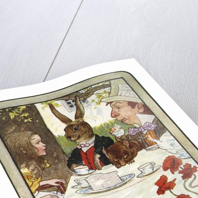 Book Illustration of a Mad Tea-Party by M.L. Kirk