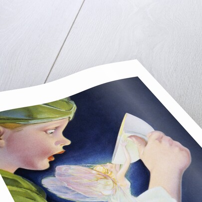 Book Illustration of Tinkerbell Saving Peter Pan by Roy Best