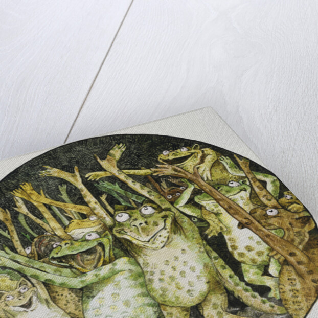Book Illustration of Frogs Celebrating by John D. Batten
