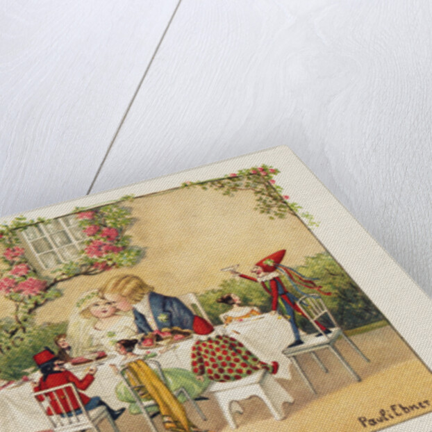 Puppenhochzeit Postcard by Pauli Ebner