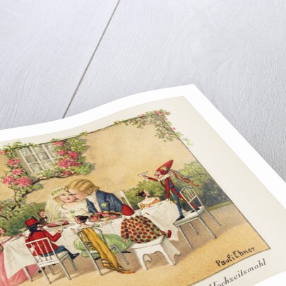 Puppenhochzeit Postcard by Pauli Ebner