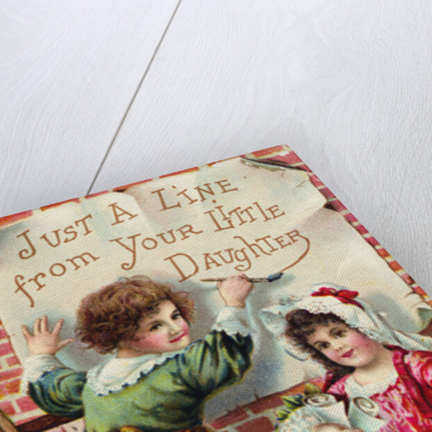 Just a Line from Your Little Daughter Postcard by Anonymous