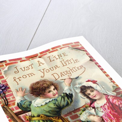 Just a Line from Your Little Daughter Postcard by Anonymous