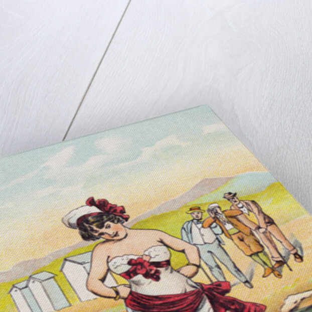 Admiring the Beauty. Postcard by Anonymous