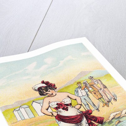 Admiring the Beauty. Postcard by Anonymous