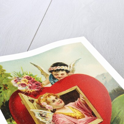 L'Amour Fait Ouvrir Tendrement la Fenetre du Sentiment Postcard by Anonymous