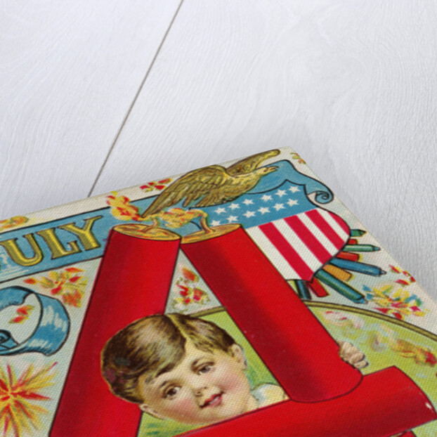 July 4 Postcard with Firecrackers by Anonymous