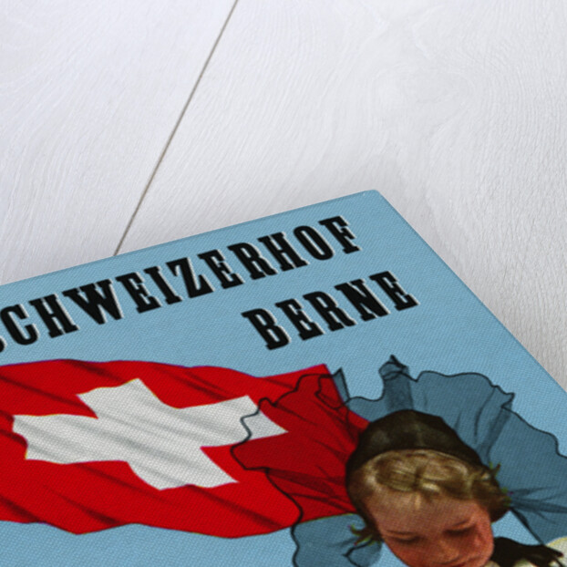 Schweizerhof Berne, Switzerland Luggage Label by Anonymous