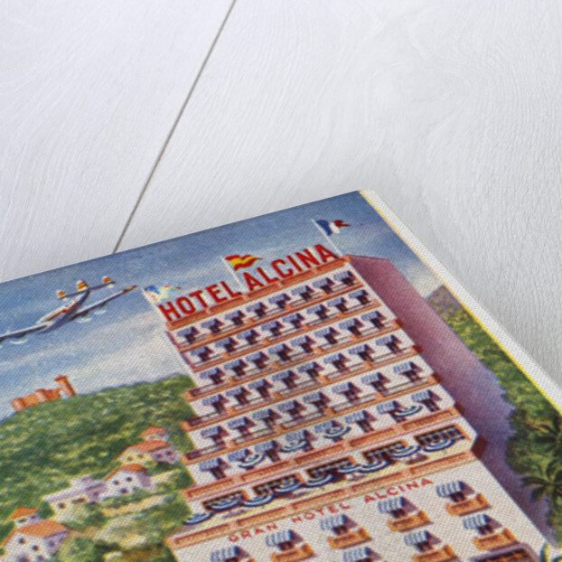 Hotel Alcina, Palma de Mallorca, Espana Luggage Label by Anonymous