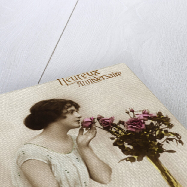 Heureux Anniversaire Postcard by Anonymous