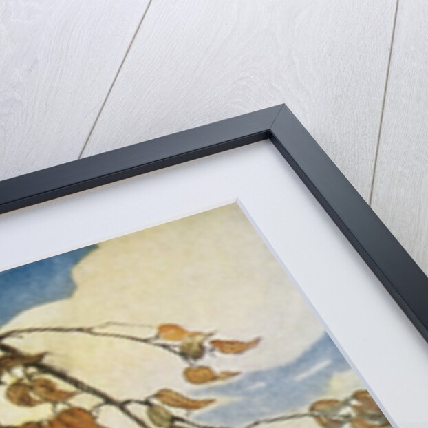 Illustration of a Girl and Autumn Leaves by Jessie Willcox Smith