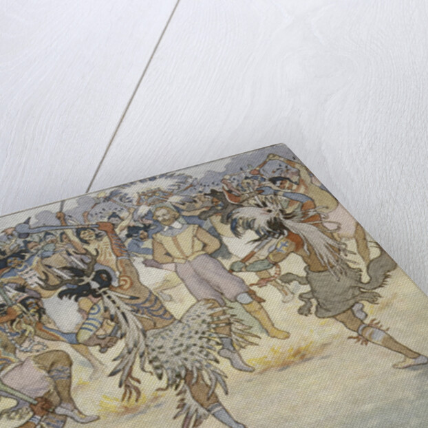 Illustration of Captain John Smith in Captivity by E. Boyd Smith