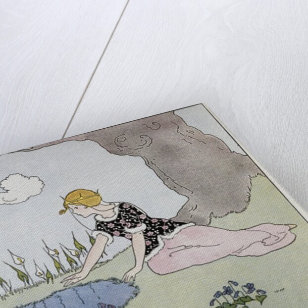 Illustration of a Princess and a Frog by Margaret Evans Price