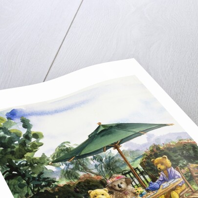 Teddy Bears at a Backyard Tea from Teddy Bears' Picnic Cookbook by Alexandra Day