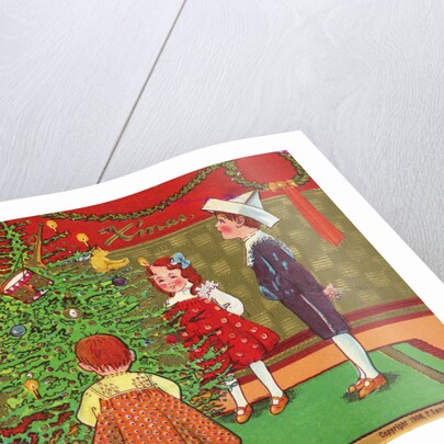 A Merry Christmas Embossed Postcard by Anonymous