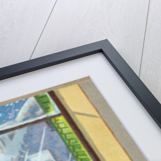 A Happy New Year Postcard of Children Peeking Through a Window by Anonymous