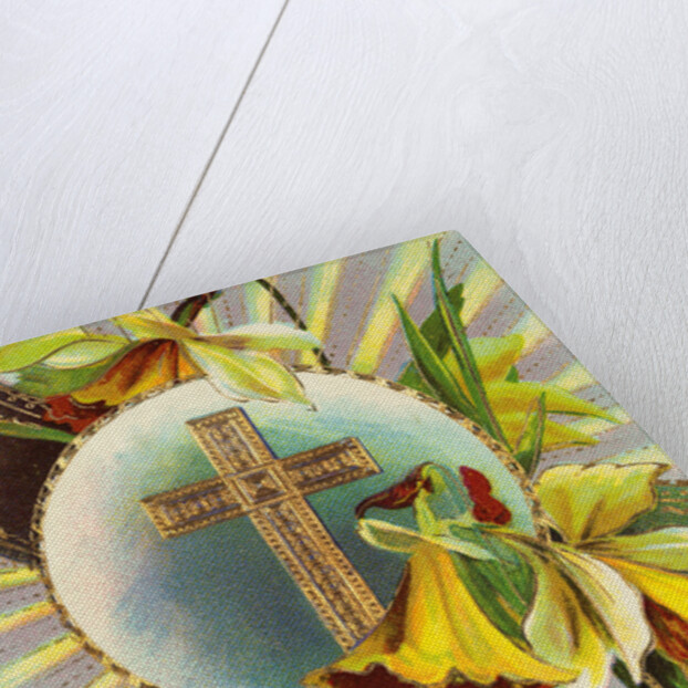 A Happy Easter Postcard with a Cross by Anonymous