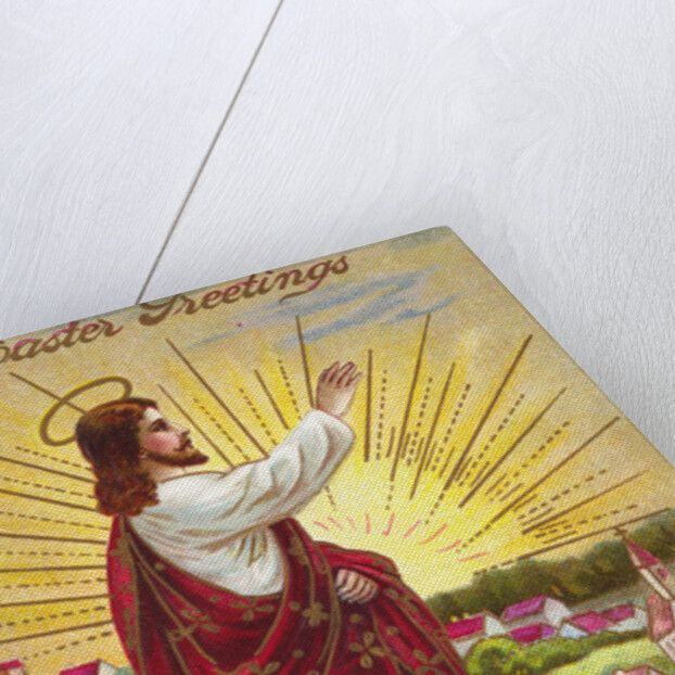 Easter Greetings Postcard with Jesus by Anonymous