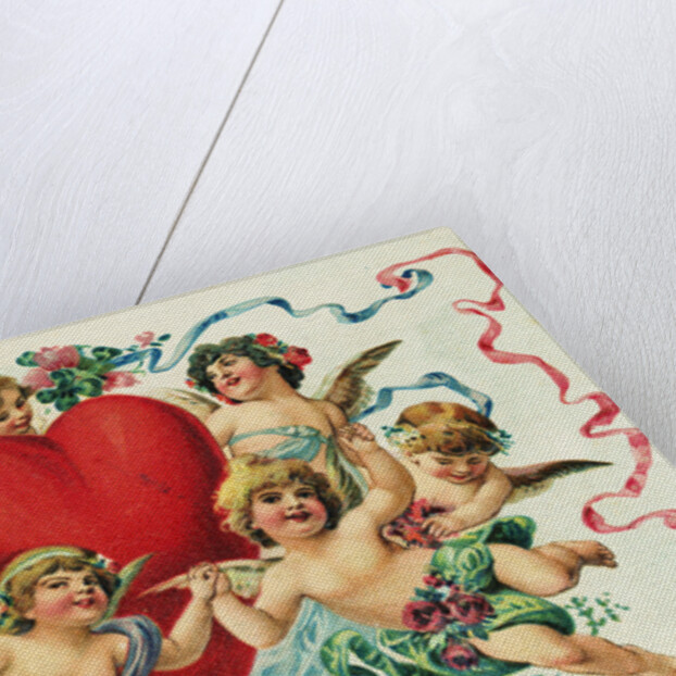 To My Valentine Postcard with Cherubs by Anonymous