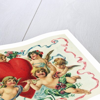 To My Valentine Postcard with Cherubs by Anonymous