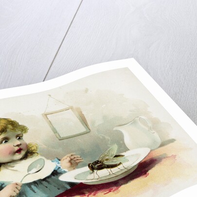 Woolson Spice Company Trade Card with a Fly in a Little Girl's Soup by Anonymous