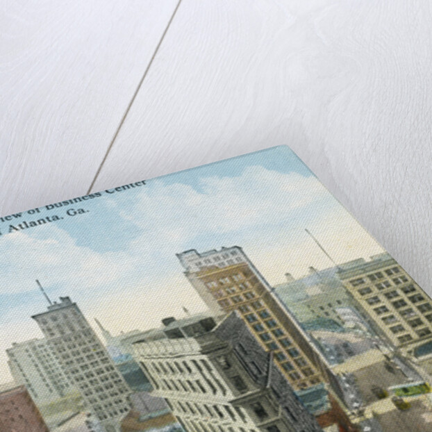 Bird's Eye View of Business Center of Atlanta, Ga. Postcard by Anonymous