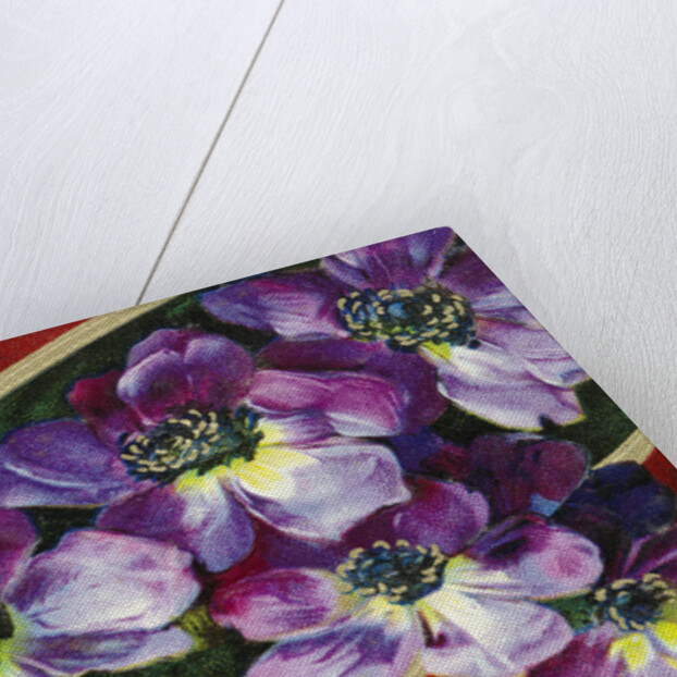 A Happy Birthday Postcard with Purple Clematis by Anonymous