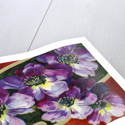 A Happy Birthday Postcard with Purple Clematis by Anonymous