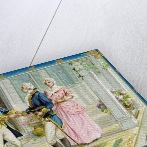 Washington and Lafayette at Mount Vernon Postcard by Anonymous