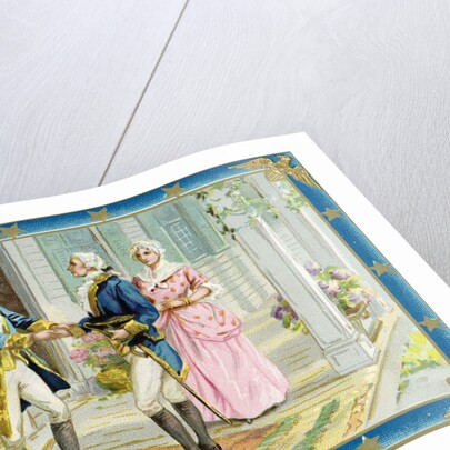 Washington and Lafayette at Mount Vernon Postcard by Anonymous