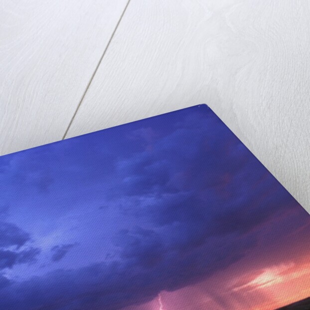Lightning at Sunset by Anonymous