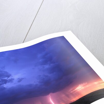 Lightning at Sunset by Anonymous