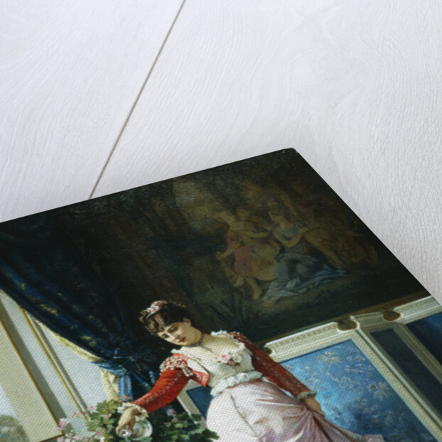 Watering Flowers by Auguste Toulmouche