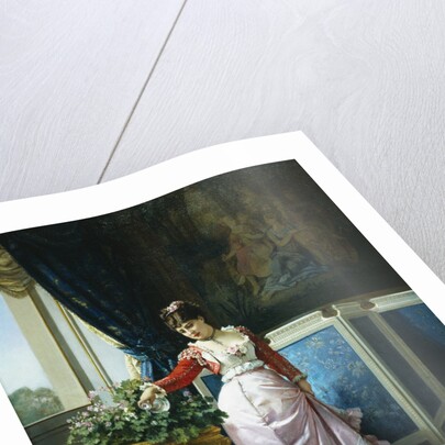 Watering Flowers by Auguste Toulmouche