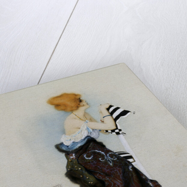 A Golden-Haired Beauty by Raphael Kirchner