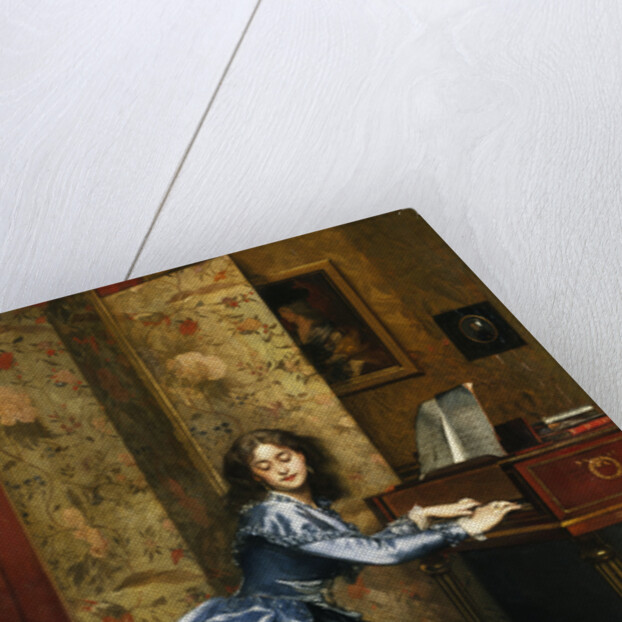 An Attentive Pet by Jules Adolphe Goupil