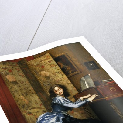 An Attentive Pet by Jules Adolphe Goupil