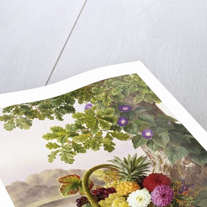 Dahlias, Asters, and Morning Glory by Johan Laurentz Jensen